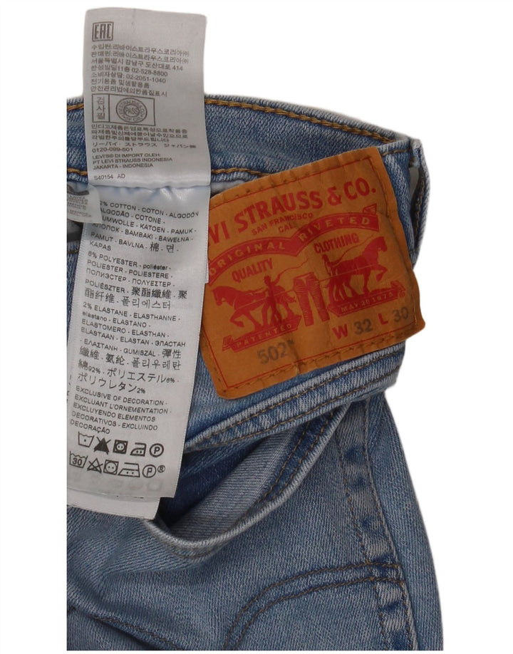 Levi's Mens 502 Tapered Jeans W32 L30 Blue Cotton