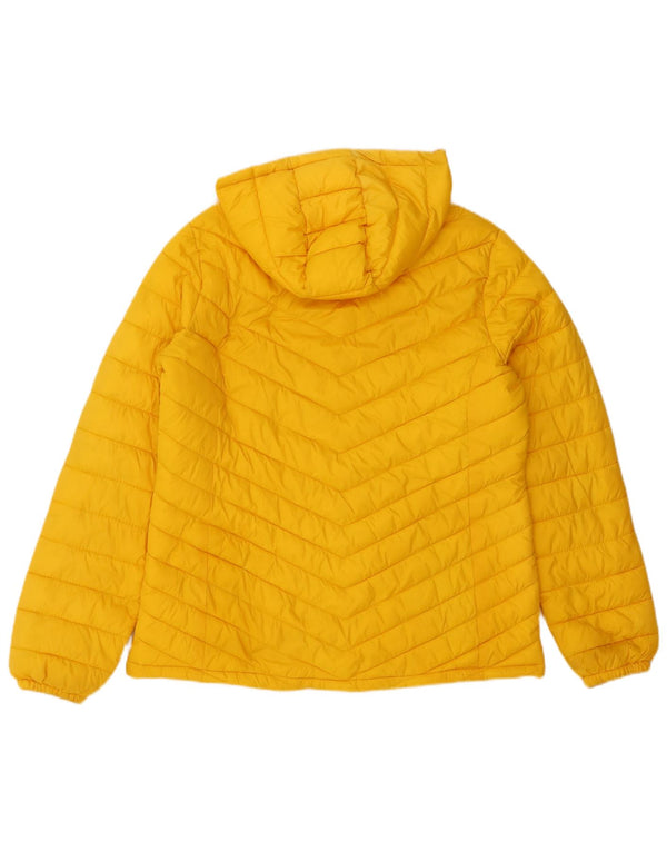 Mountain Warehouse Womens Hooded Padded Jacket UK 14 Large Yellow Nylon
