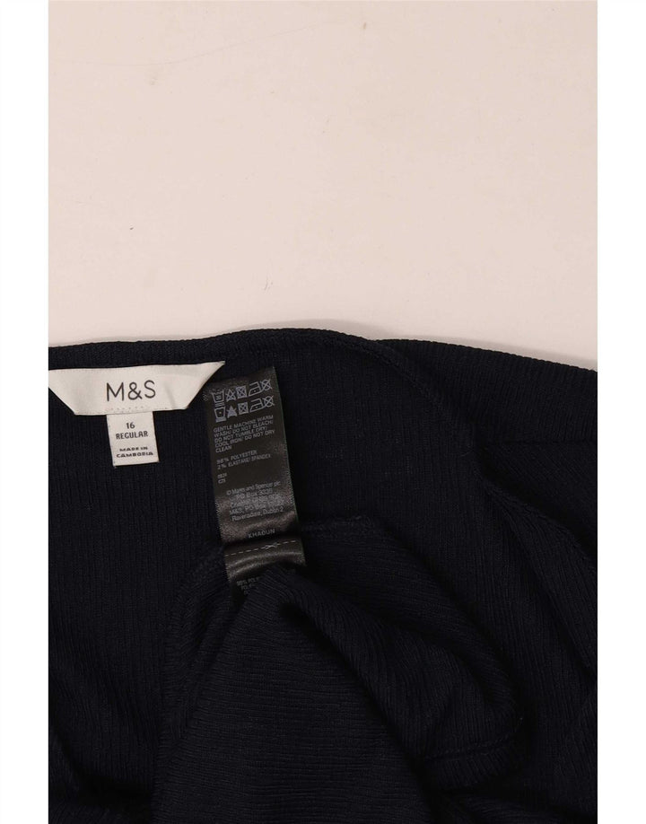 Γυναικεία μακρυμάνικη μπλούζα Marks & Spencer Top UK 16 Large Navy Blue