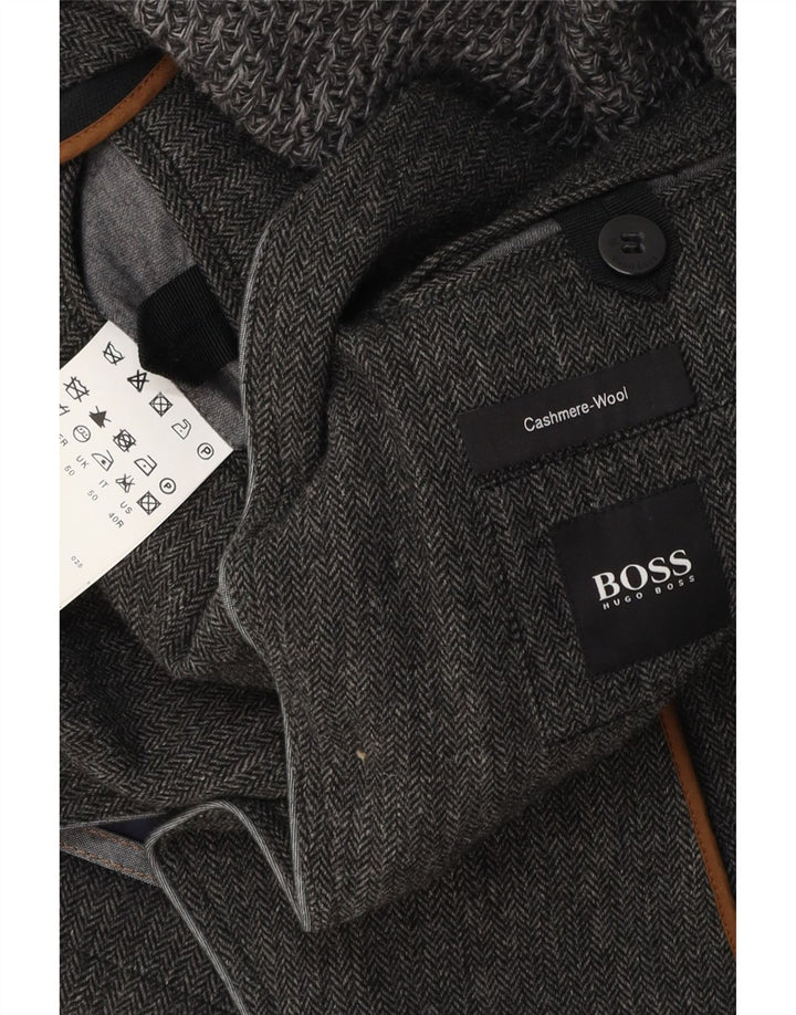 HUGO BOSS Ανδρικό τζάκετ μπλέιζερ με 3 κουμπιά EU 50 Μεγάλο γκρι ψαροκόκαλο