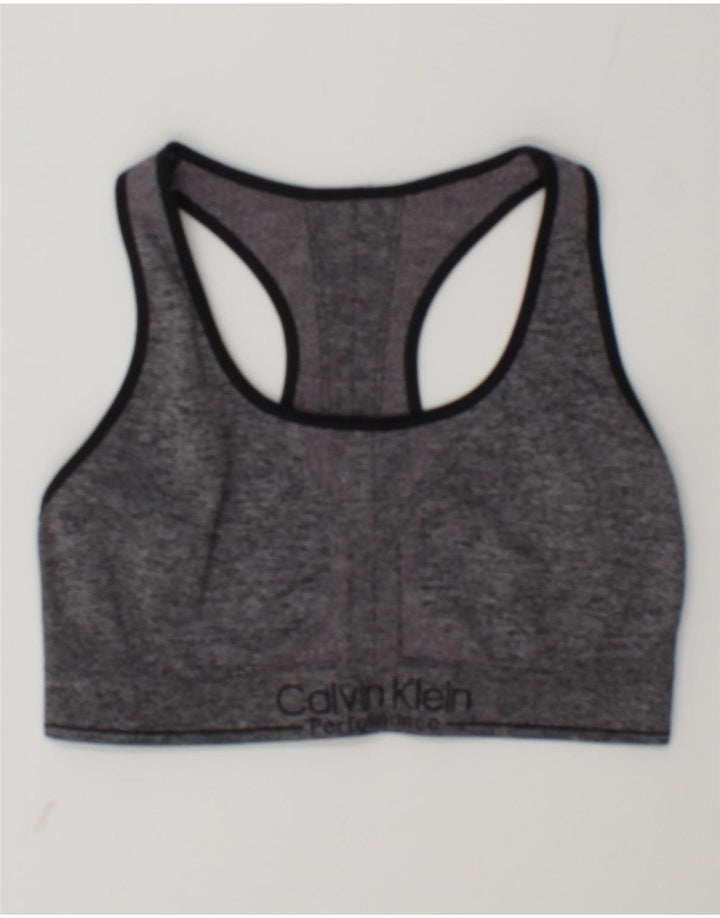 Γυναικείο γραφικό αθλητικό σουτιέν Calvin Klein Top Medium Grey