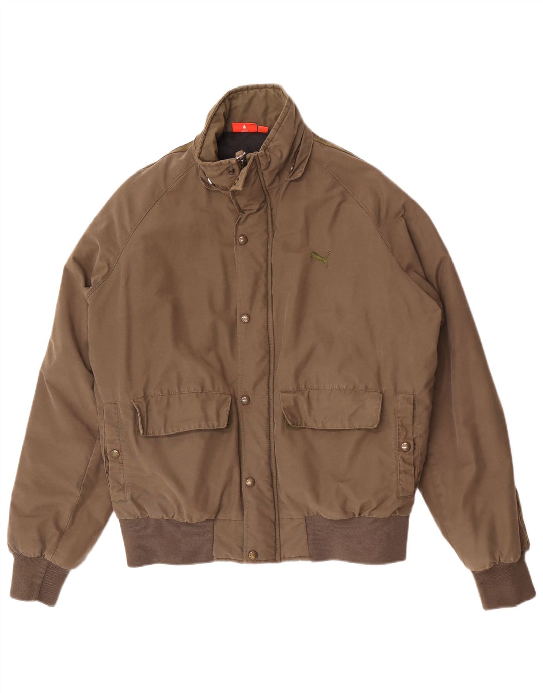 Puma Ανδρικό Bomber Jacket UK 40 Large Khaki Cotton