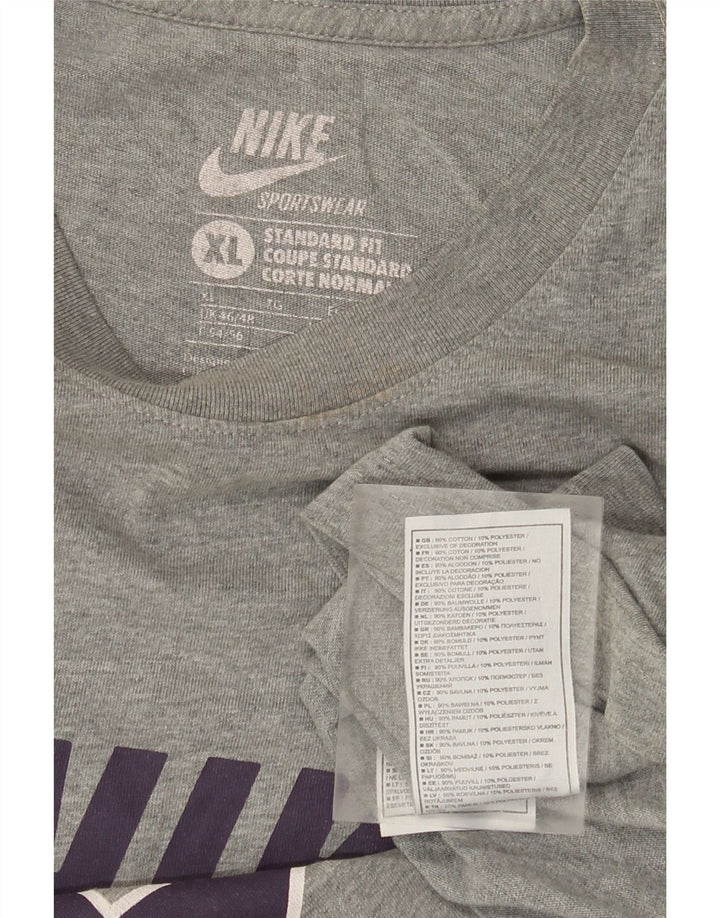Ανδρικό γραφικό T-shirt Nike XL, βαμβακερό γκρι