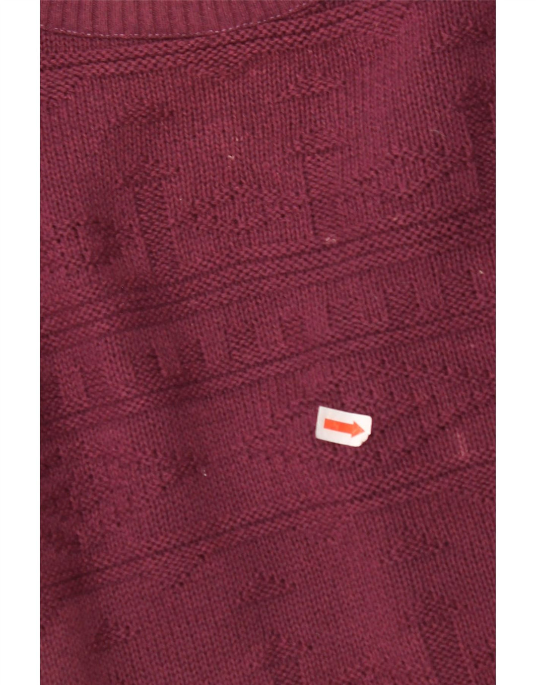 Ανδρικό πουλόβερ με λαιμόκοψη VINTAGE Μεγάλο Βουργουνδί