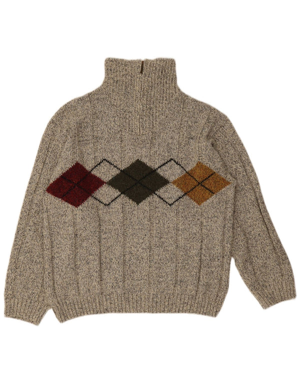 Ανδρικό πουλόβερ με φερμουάρ Monte Carlo IT 52 Large Grey Argyle/Diamond