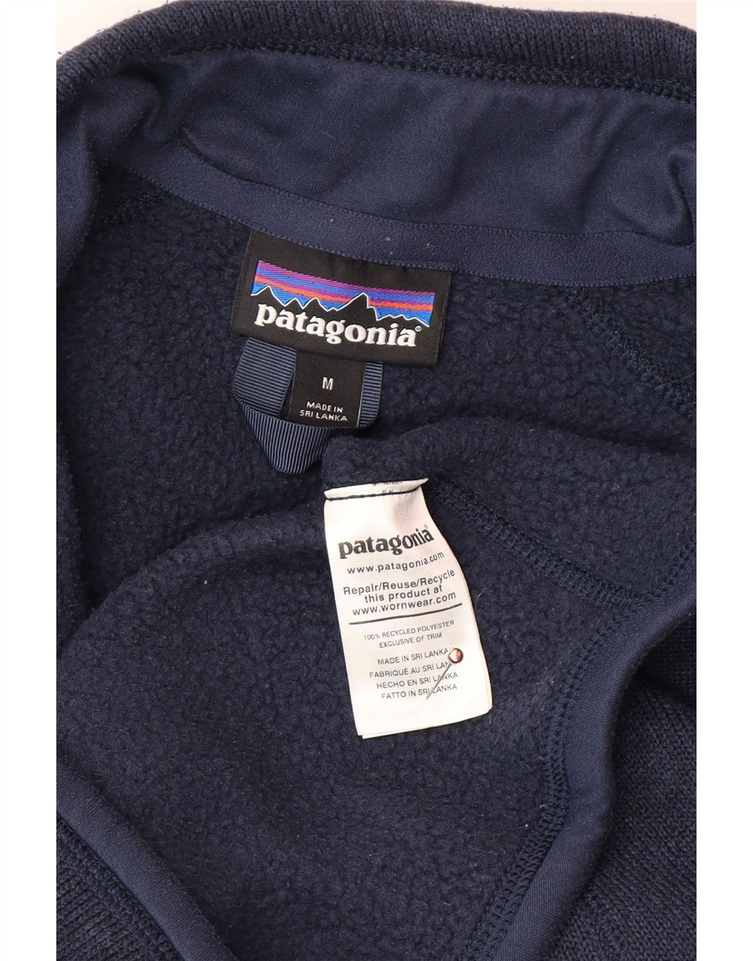 PATAGONIA Γυναικεία αθλητική φόρμα Top Jacket UK 14 Medium Navy Blue Polyester