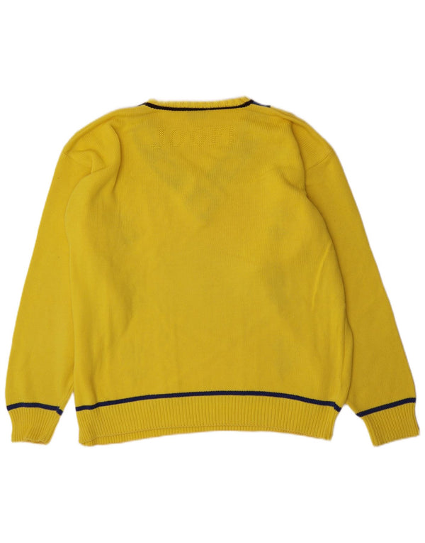 Joop Ανδρικό πουλόβερ με λαιμόκοψη IT 54 XL Κίτρινο Argyle/Διαμάντι