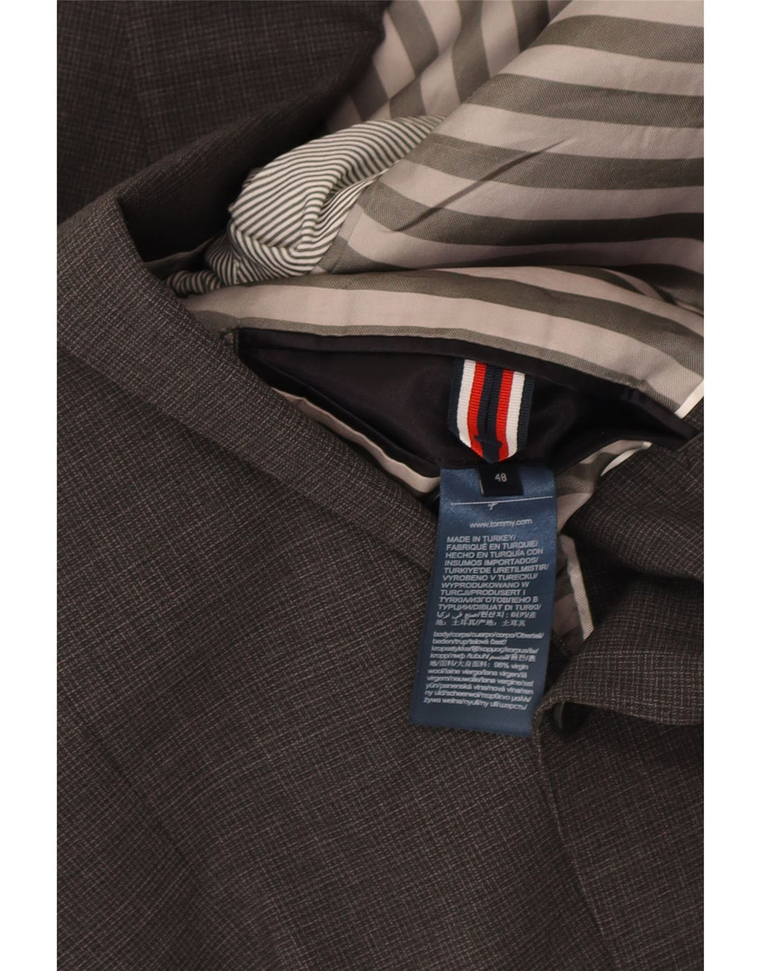 Tommy Hilfiger Ανδρικό σακάκι 2 κουμπιών Blazer IT 48 Μεσαίο γκρι μαλλί