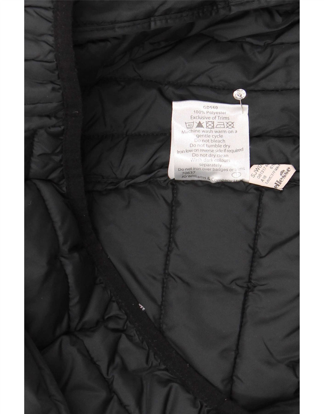 Ellesse Γυναικείο μπουφάν με κουκούλα UK 24 4XL Μαύρο Πολυεστέρας