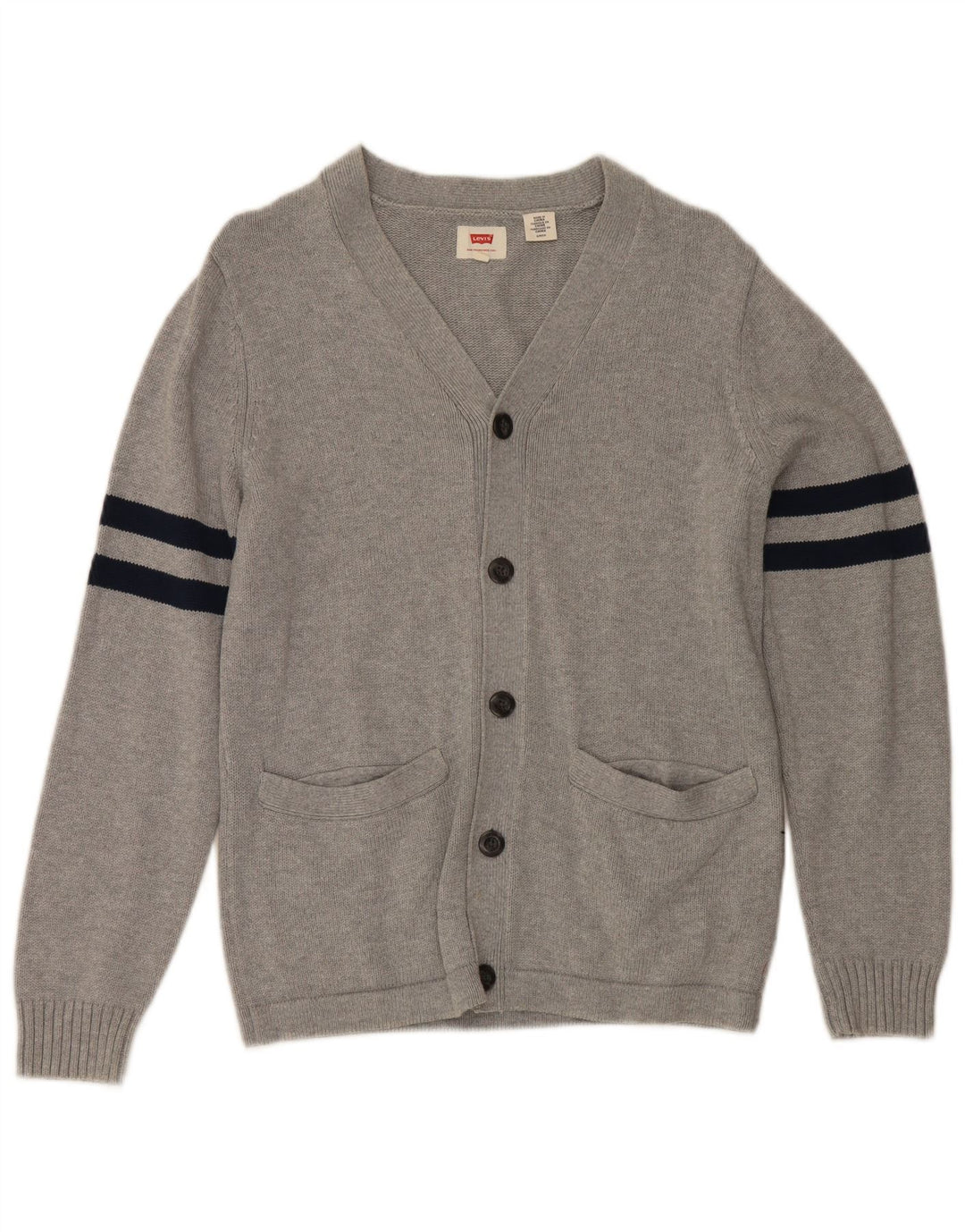 Ανδρικό πουλόβερ Levi's Cardigan Μικρό γκρι βαμβακερό ριγέ