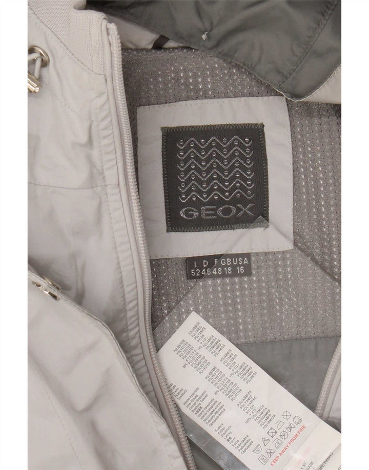 Γυναικείο μπουφάν Geox Respira Hooded Utility UK 18 XL Grey Polyester