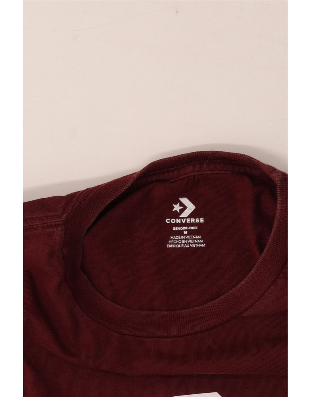 Ανδρικό γραφικό T-Shirt Converse Top Medium Burgundy