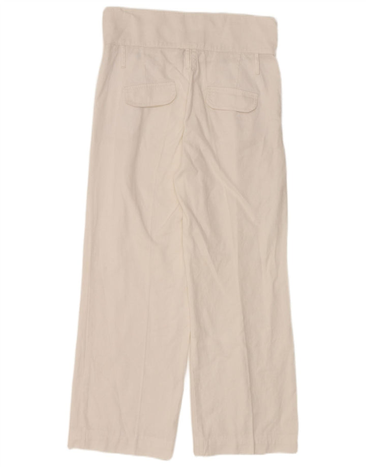 MASSIMO DUTTI Γυναικείο παντελόνι Chino με καρφίτσες W30 L27 Λευκό