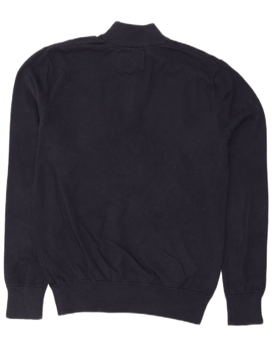 JACK WILLS Ανδρικό πουλόβερ με φερμουάρ, μεσαίο μπλε βαμβακερό