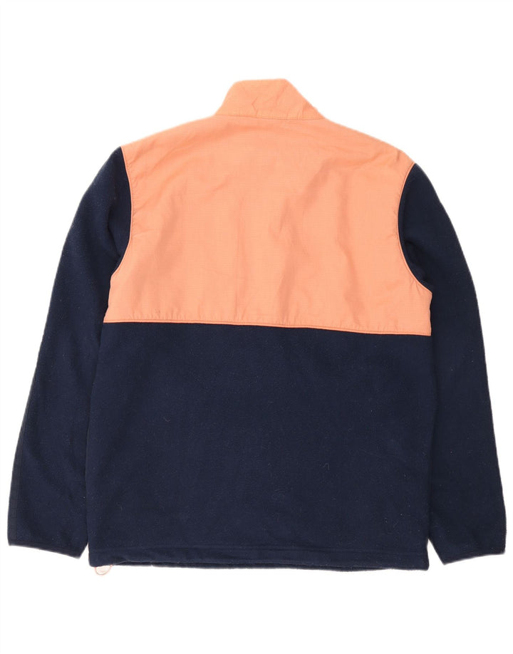 Adidas Ανδρικό φερμουάρ με λαιμόκοψη Fleece Jumper Μικρό μπλε Navy Colorblock Πολυεστέρας