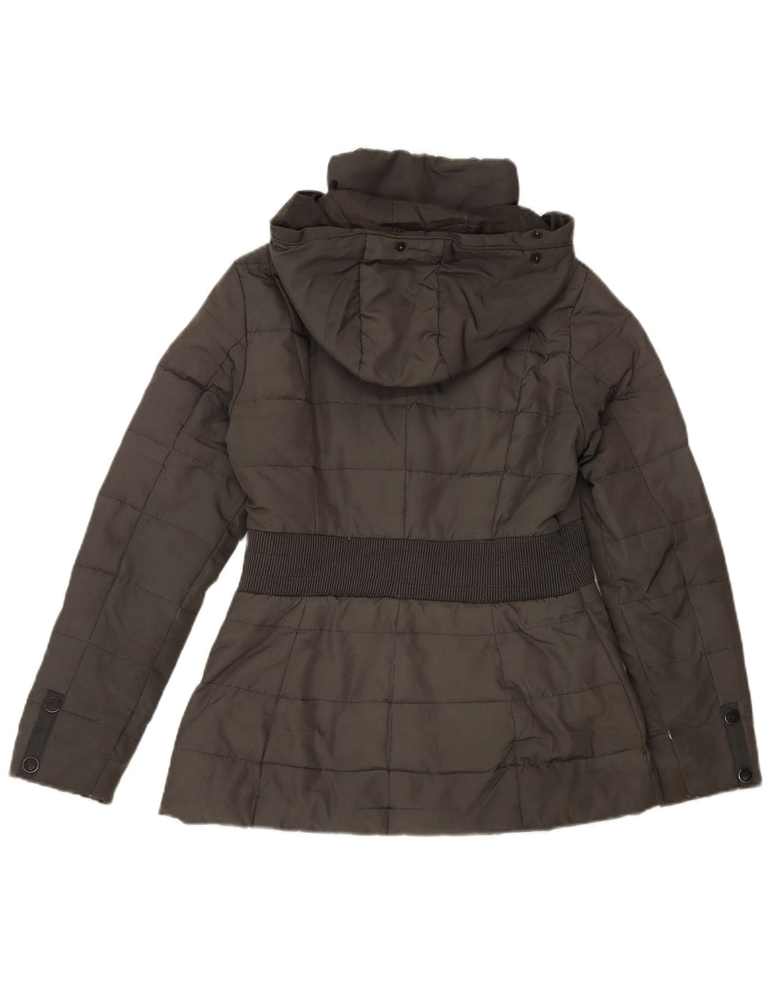 JASPER CONRAN Womens Hooded Padded Jacket UK 10 Small Grey Colourblock