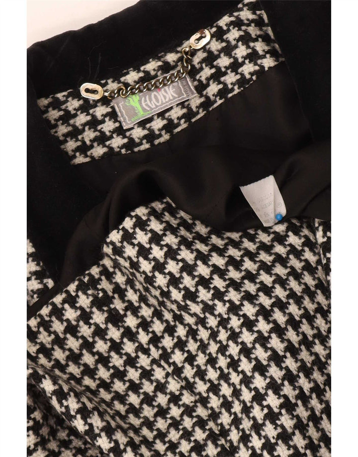 Egoiste Γυναικείο σακάκι UK 14 Medium Black Houndstooth Classic