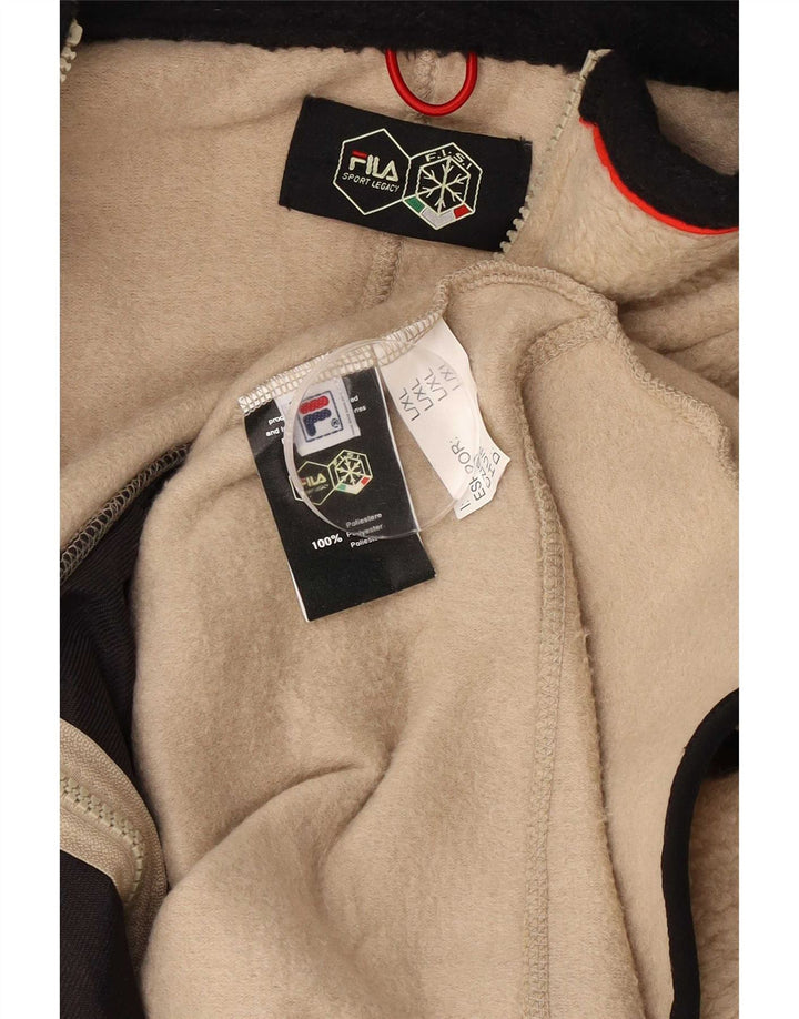 Fila Ανδρικό Fleece Jacket UK 40 Large Beige Colourblock Polyester