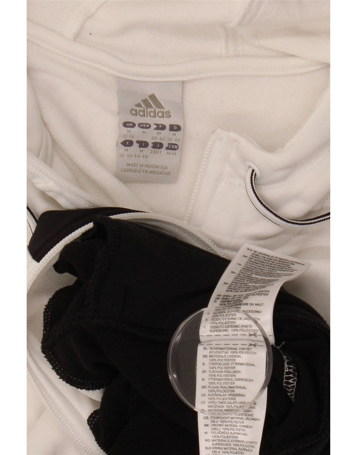 Γυναικείο πουλόβερ με κουκούλα ADIDAS UK 12/14 μεσαίο λευκό χρώμα