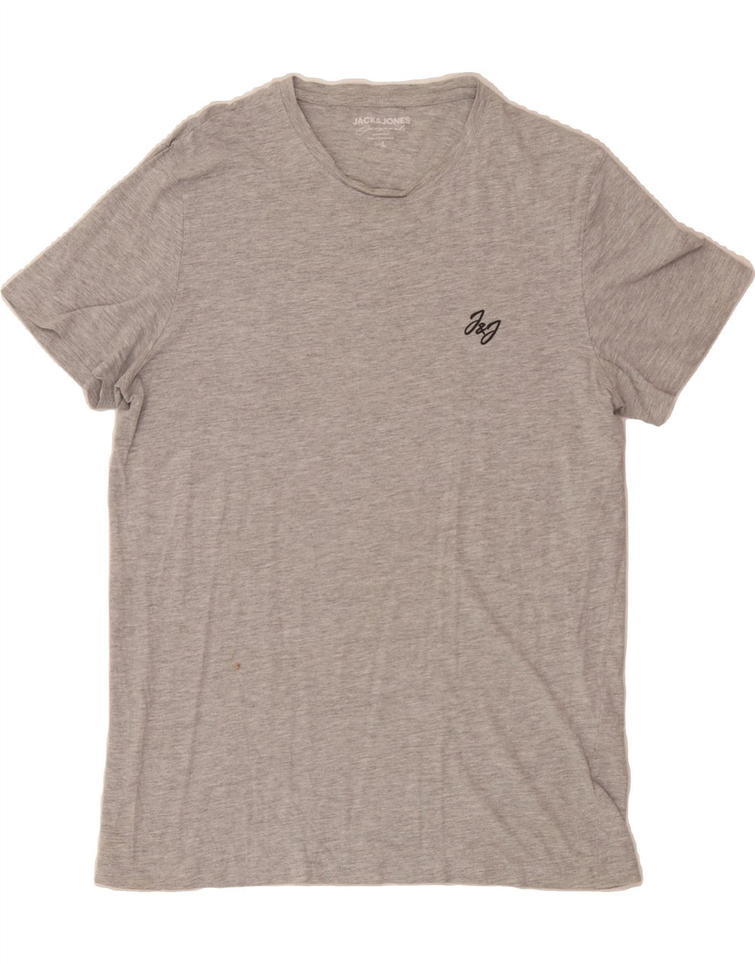JACK & JONES Mens T-Shirt Top Large Grey Cotton Vintage Jack & Jones and Second-Hand Jack & Jones from Messina Hembry 