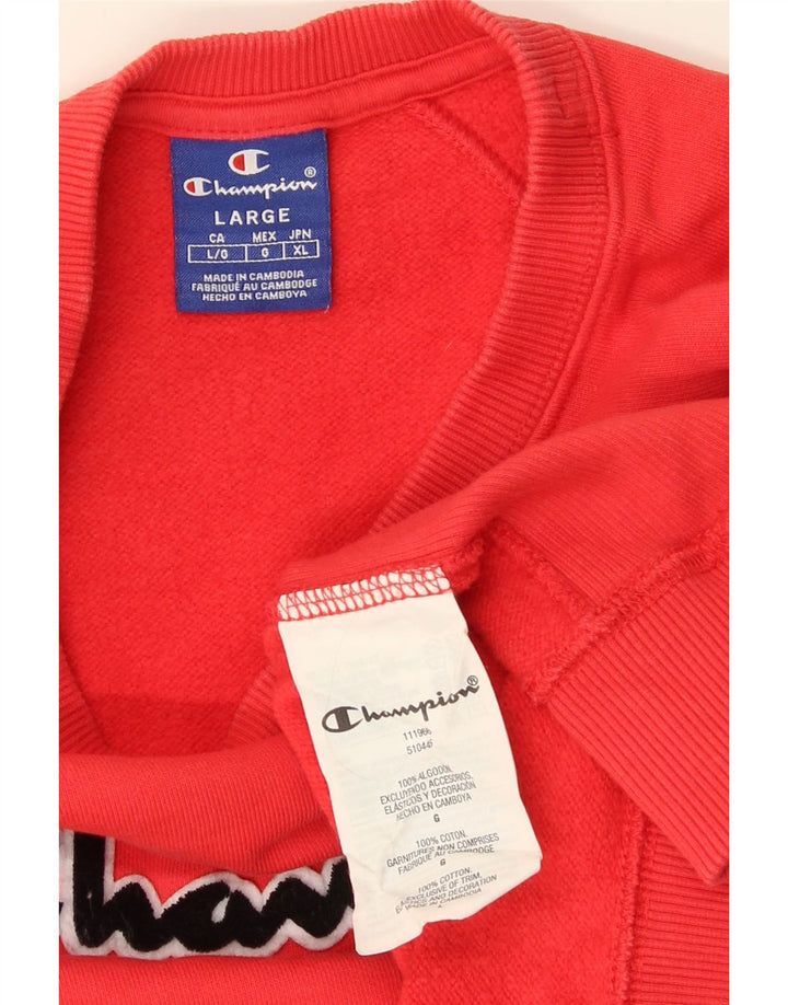 Ανδρικό Φούτερ Champion Graphic Jumper Μεγάλο κόκκινο βαμβακερό