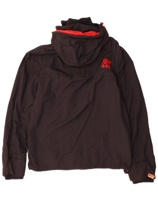 Ανδρικό μπουφάν SUPERDRY The Windcheater Hooded Windbreaker UK 40 Large Black
