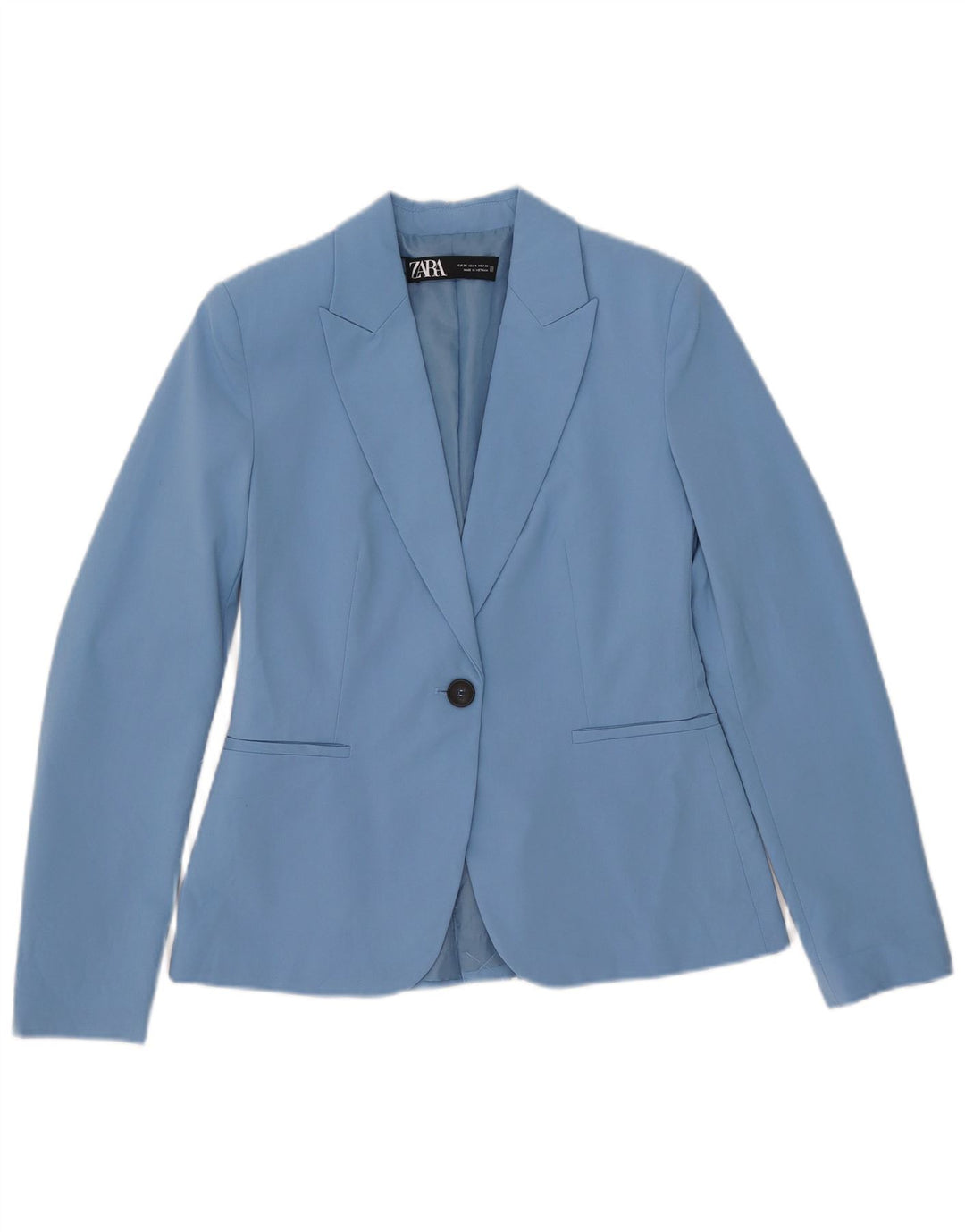 Zara Γυναικείο μπουφάν μπλέιζερ με 1 κουμπί EU 36 XS Blue Polyester