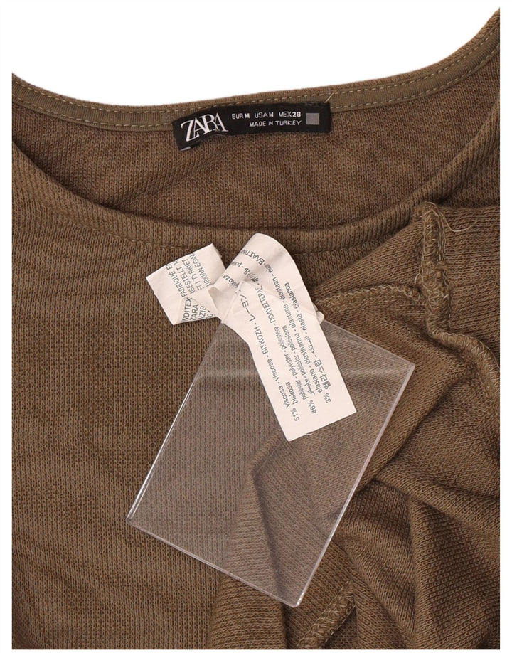 Γυναικεία φούτερ ZARA Jumper UK 12 μεσαία καφέ βισκόζη
