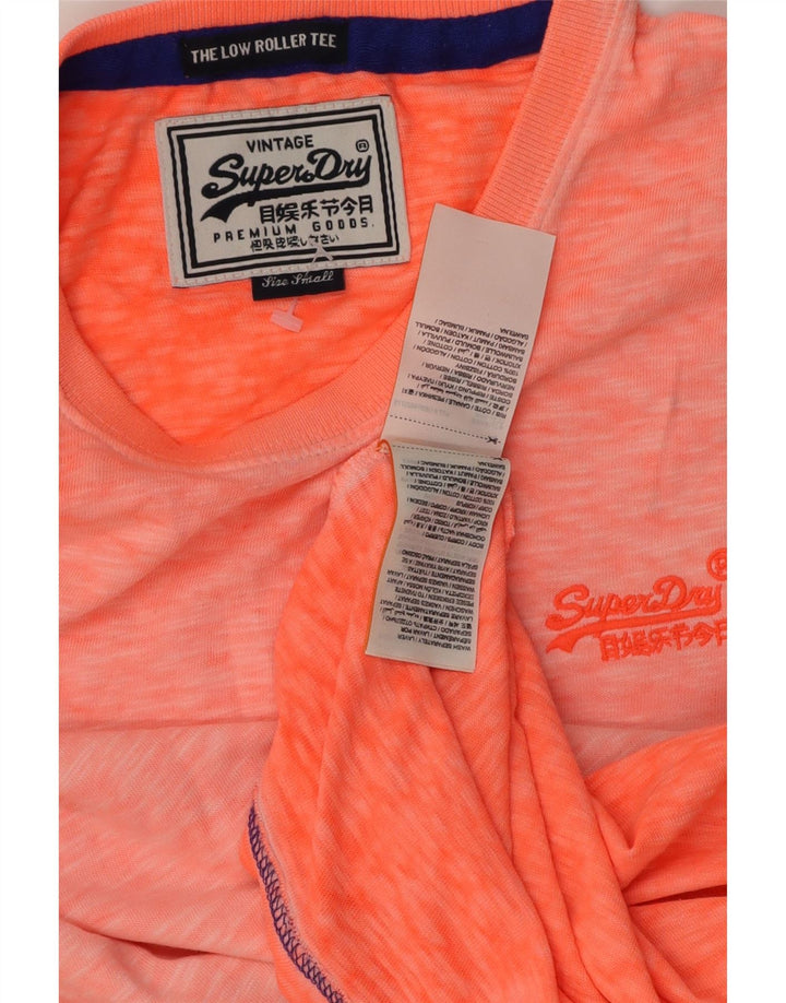 Superdry Ανδρικό T-Shirt Top Μικρό πορτοκαλί βαμβακερό