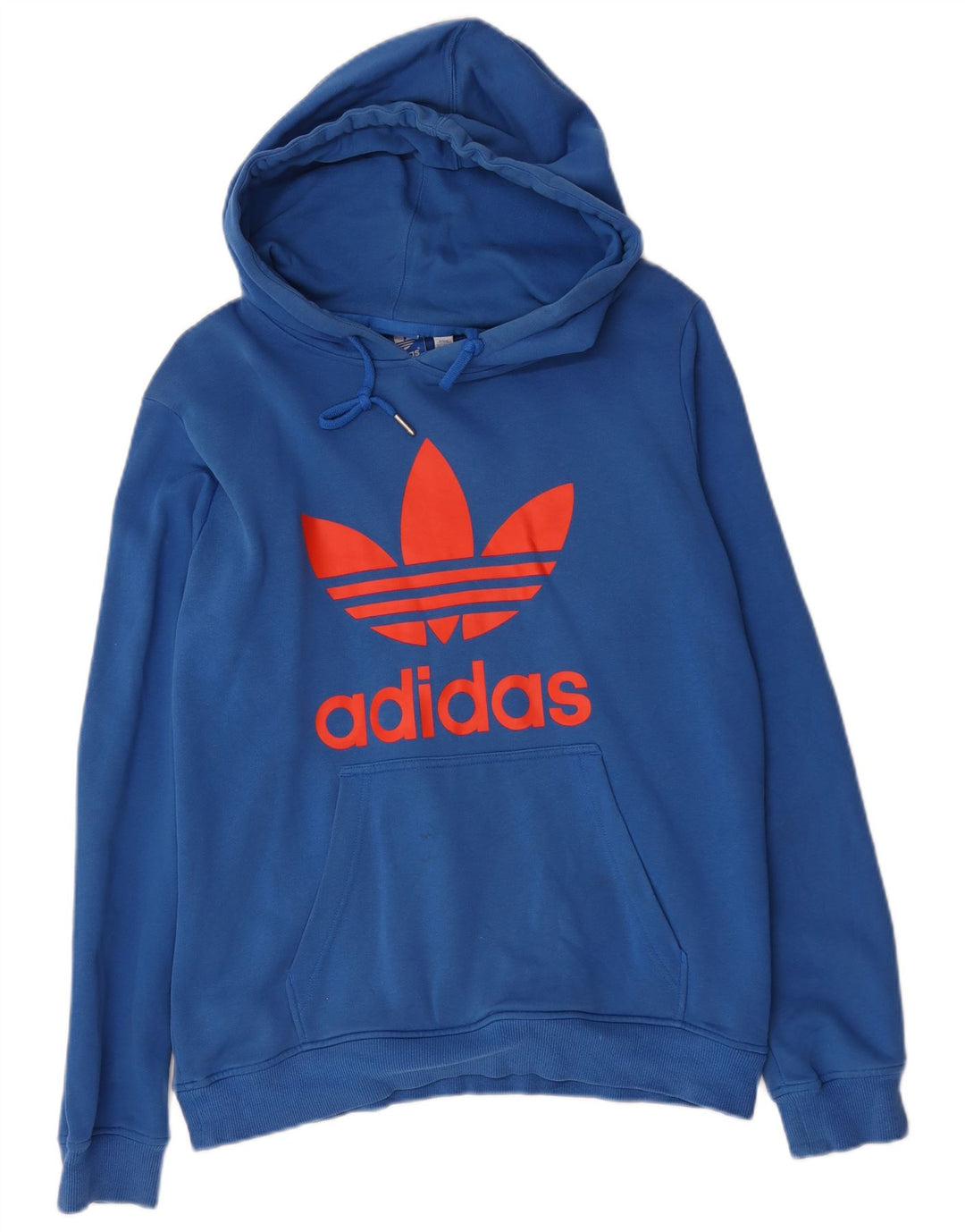 Ανδρικό γραφικό κουκούλα Adidas, μεσαίο μπλε βαμβακερό