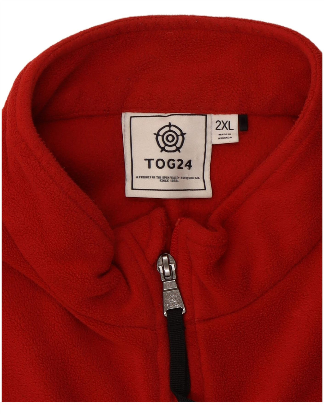 TOG 24 Ανδρικό φερμουάρ Fleece Jumper 2XL Κόκκινο Πολυεστέρας