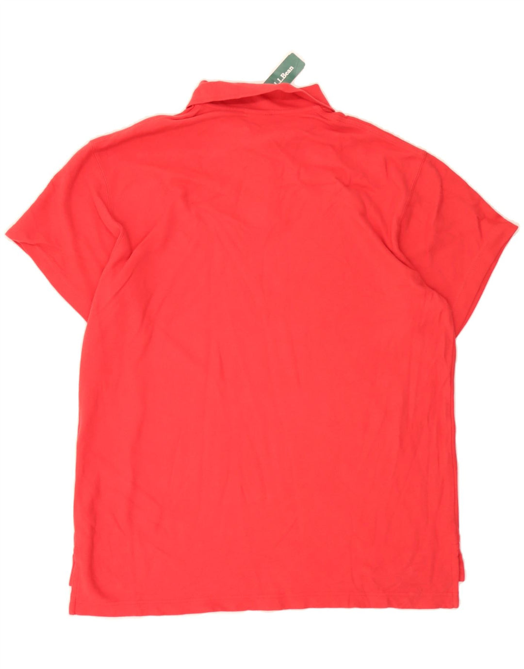 L.L.BEAN Mens Polo Shirt Large Red Cotton Vintage L.L.Bean and Second-Hand L.L.Bean from Messina Hembry 