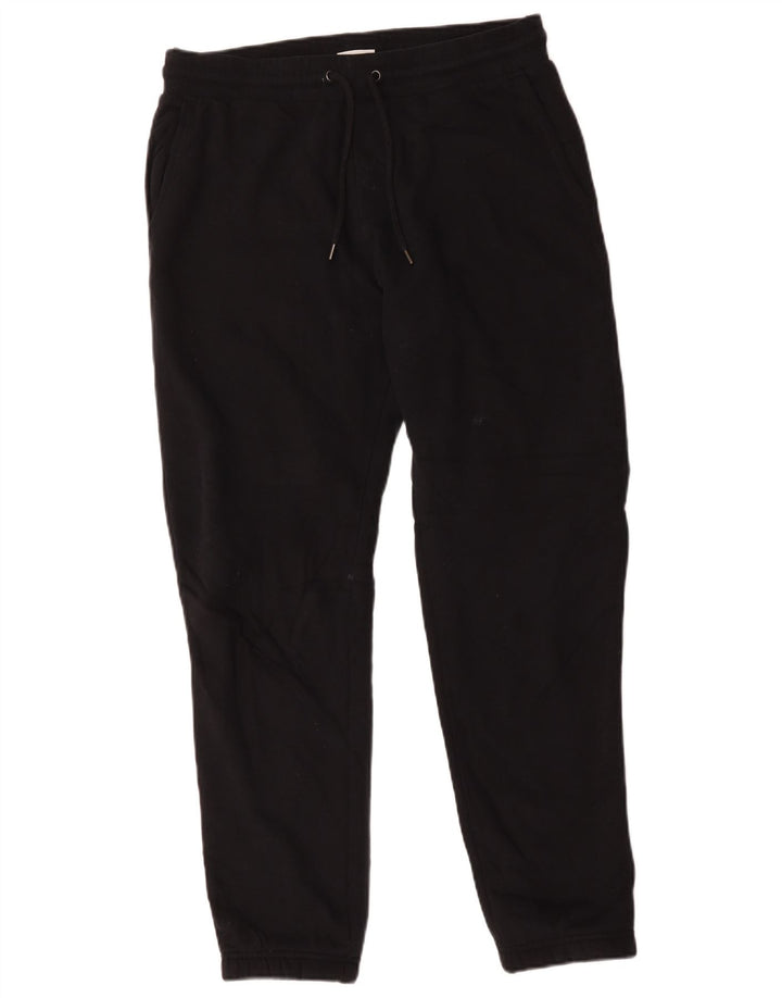 Marks & Spencer Ανδρική φόρμα παντελόνι Joggers Μεσαίο μαύρο βαμβακερό