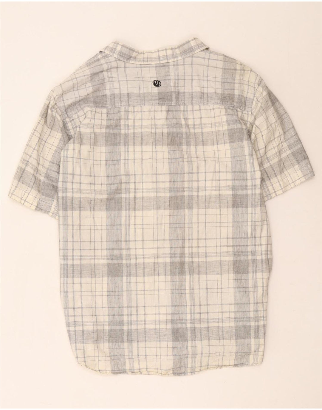 Ανδρικό κοντομάνικο πουκάμισο Fat Face 2XL Grey Check Cotton