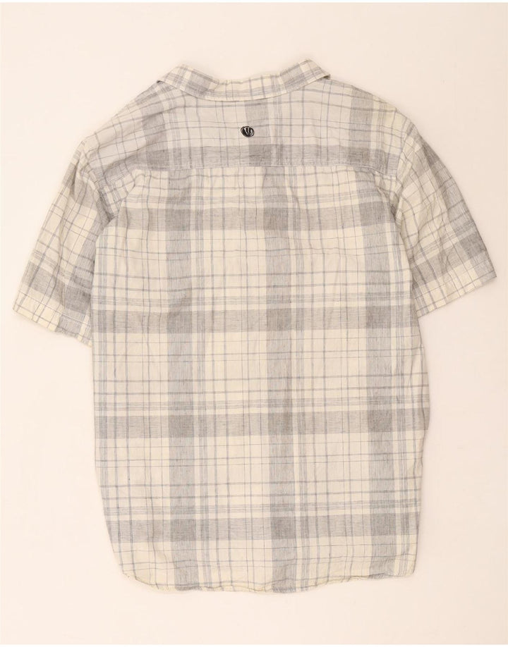 Ανδρικό κοντομάνικο πουκάμισο Fat Face 2XL Grey Check Cotton