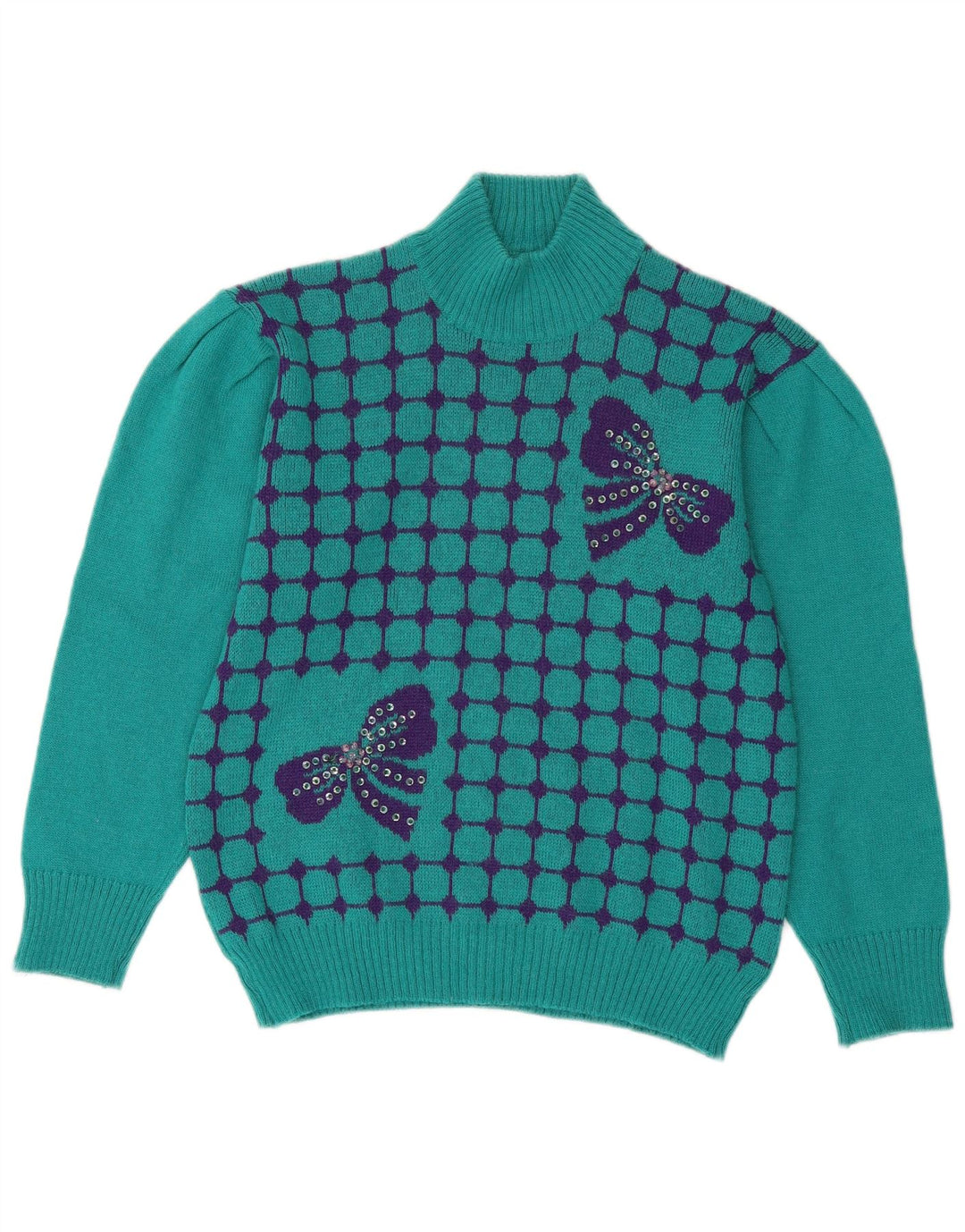 Sara Valentino Γυναικείο πουλόβερ με λαιμό χελώνα UK 14 Medium Green