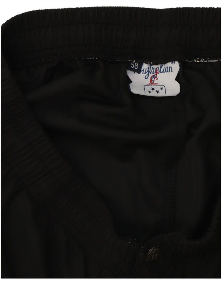 AUSTRALIAN L'ALPINA Ανδρικό αθλητικό σορτς IT 58 2XL μαύρο πολυεστέρα