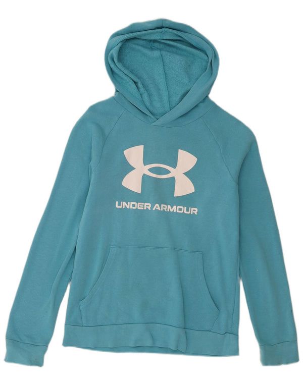 Under Armour Boys Graphic Hoodie Jumper 11-12 Years Large Blue