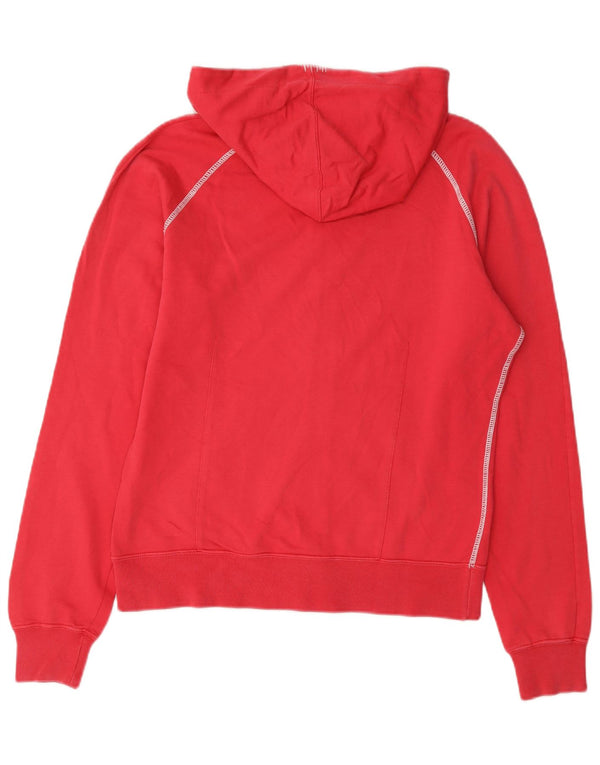 Champion Womens Heritage Fit Graphic Zip Hoodie πουλόβερ UK 16 Large Red