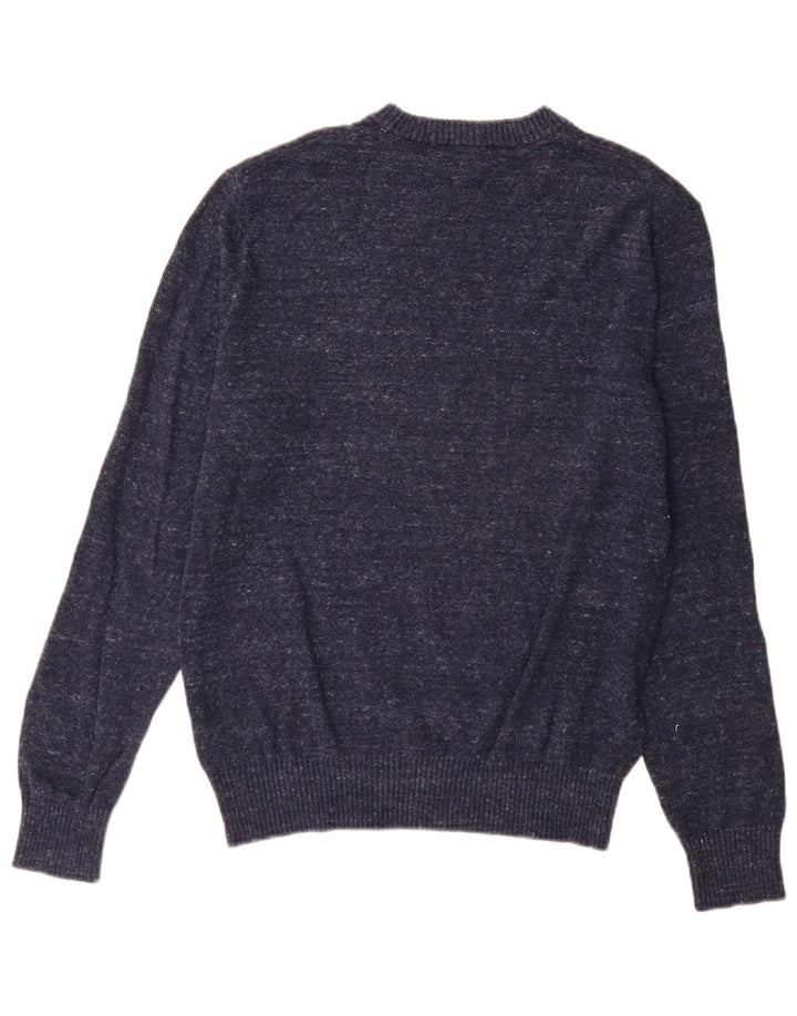 Ανδρικό πουλόβερ Gap Crew Neck, Βαμβακερό, μεσαίο Navy Blue