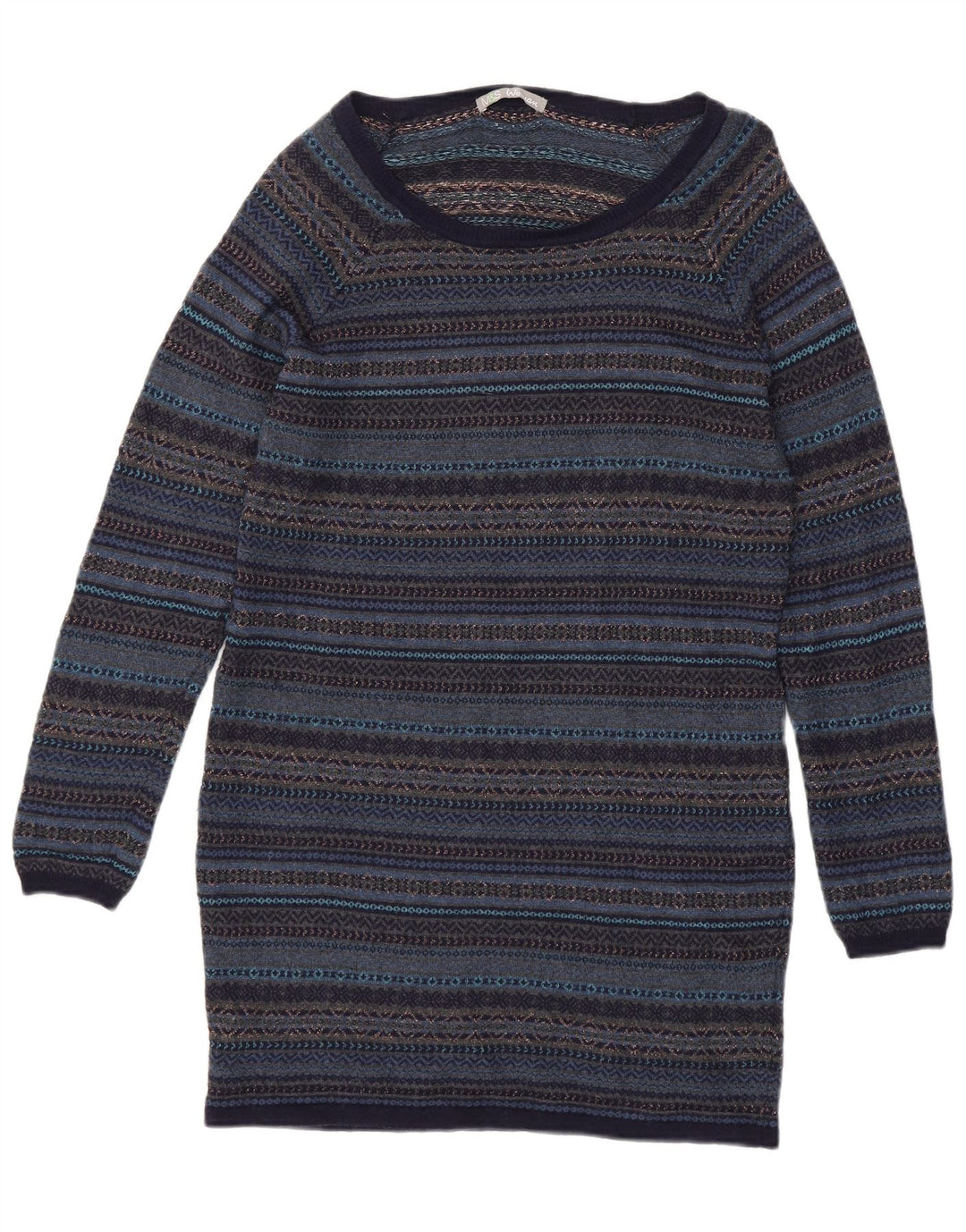 Marks & Spencer Γυναικείο φόρεμα άλτης UK 14 Medium Navy Blue Fair Isle