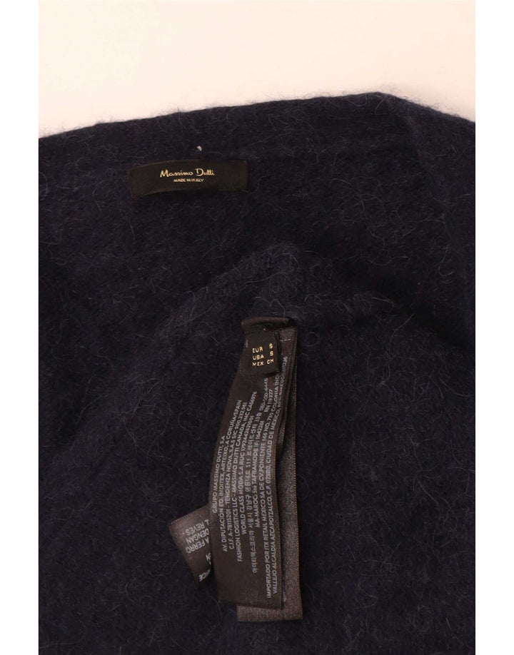 Massimo Dutti Γυναικείο πουλόβερ ζακέτα UK 10 Small Navy Blue Polyamide
