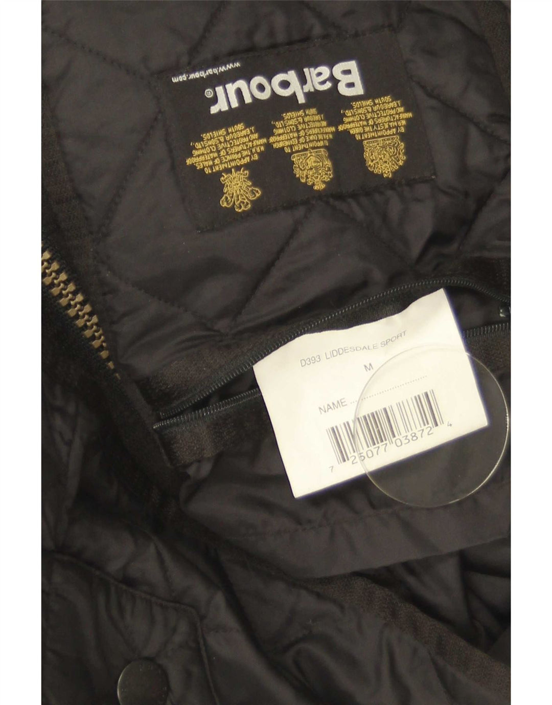 Ανδρικό καπιτονέ μπουφάν Barbour UK 38 Medium Black Polyamide
