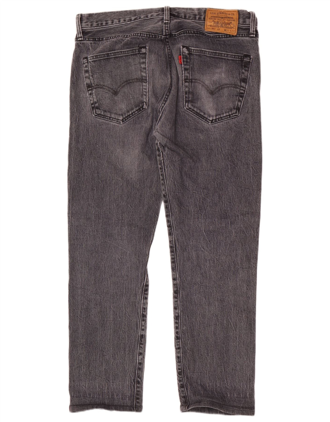 Levi's Mens 501 Straight Jeans W33 L28 Γκρι βαμβακερό