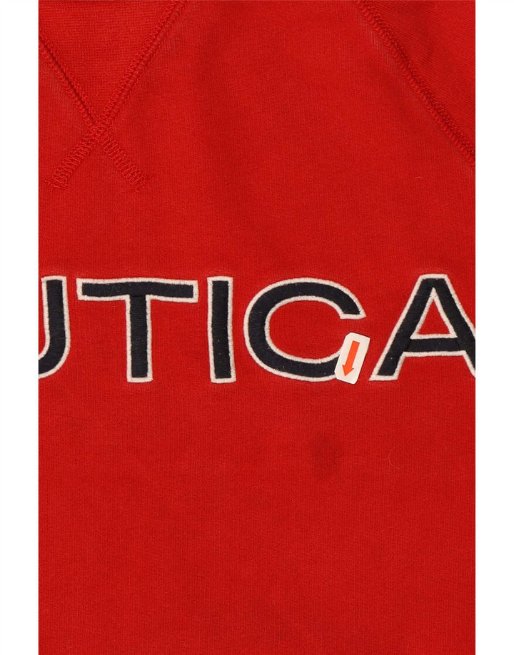 Ανδρικό γραφικό φούτερ Nautica Jumper Μεσαίο κόκκινο βαμβακερό