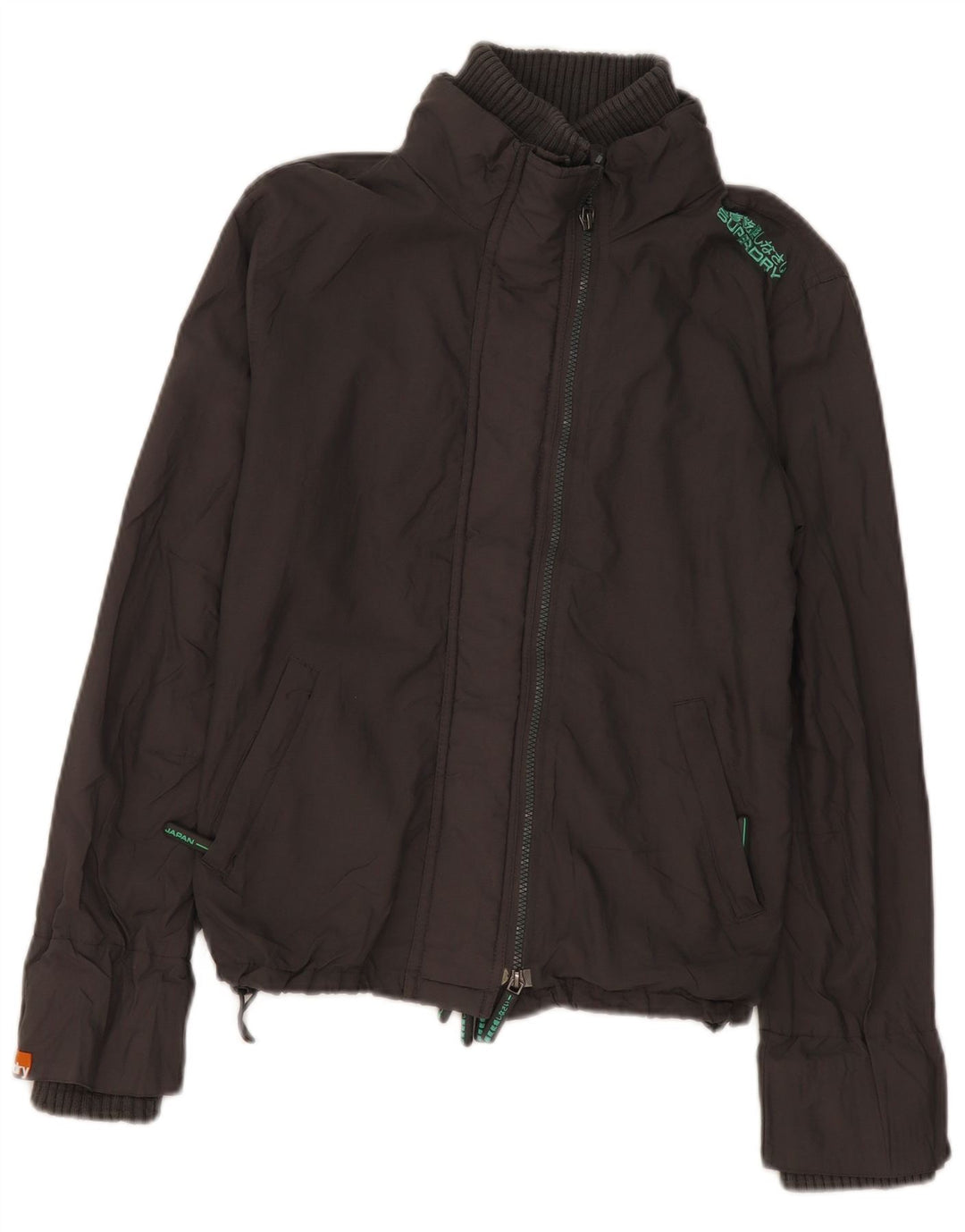 Superdry γυναικείο μπουφάν UK 16 Large Grey Nylon