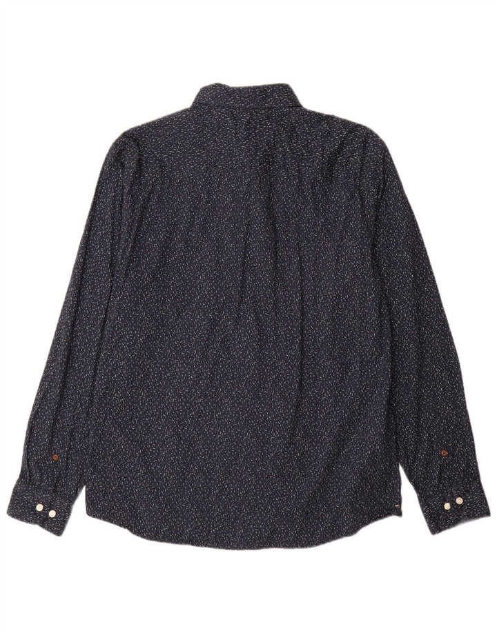 Jack & Jones Ανδρικό Πουκάμισο XL Βαμβακερό με μπλε ναυτικό