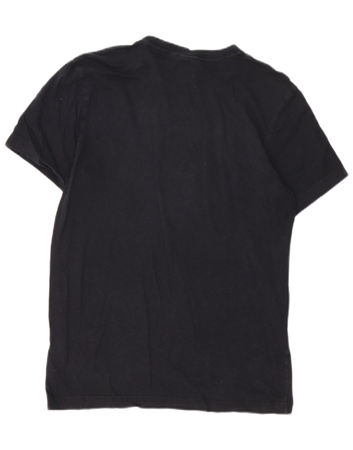 ADIDAS Mens Graphic T-Shirt Top Medium Black Cotton