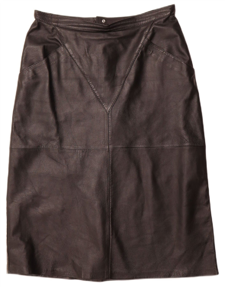 Γυναικεία Δερμάτινη Φούστα VINTAGE IT 44 Medium W32 Μαύρη