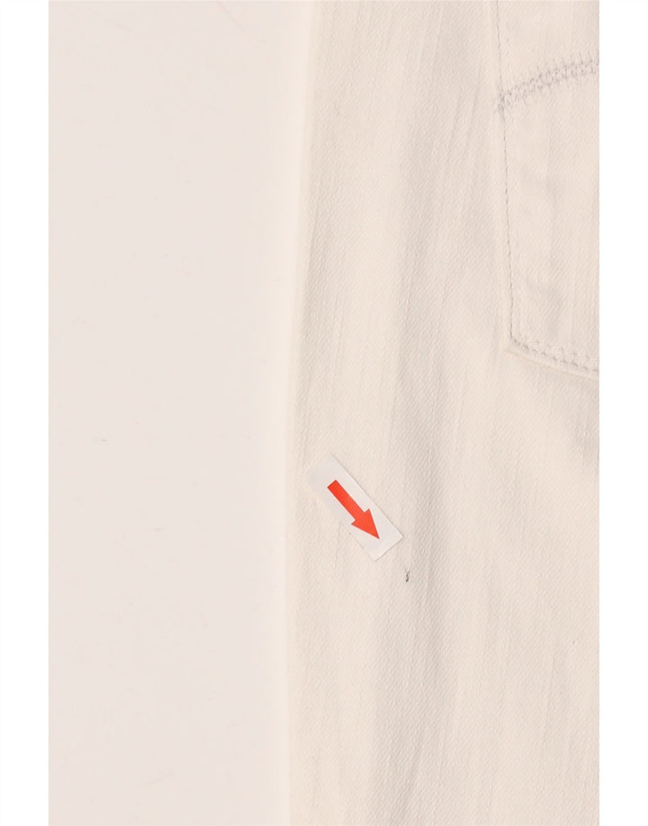 LEVI'S Γυναικείο 515 Capri Jeans US 14 Large W36 L20 Λευκό βαμβακερό